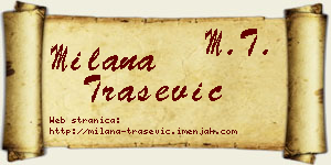 Milana Trašević vizit kartica